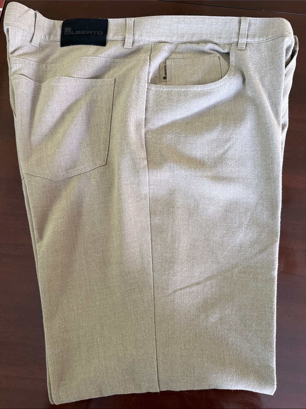Alberto Men's Light Beige Dress Pants — Tailored Comfort